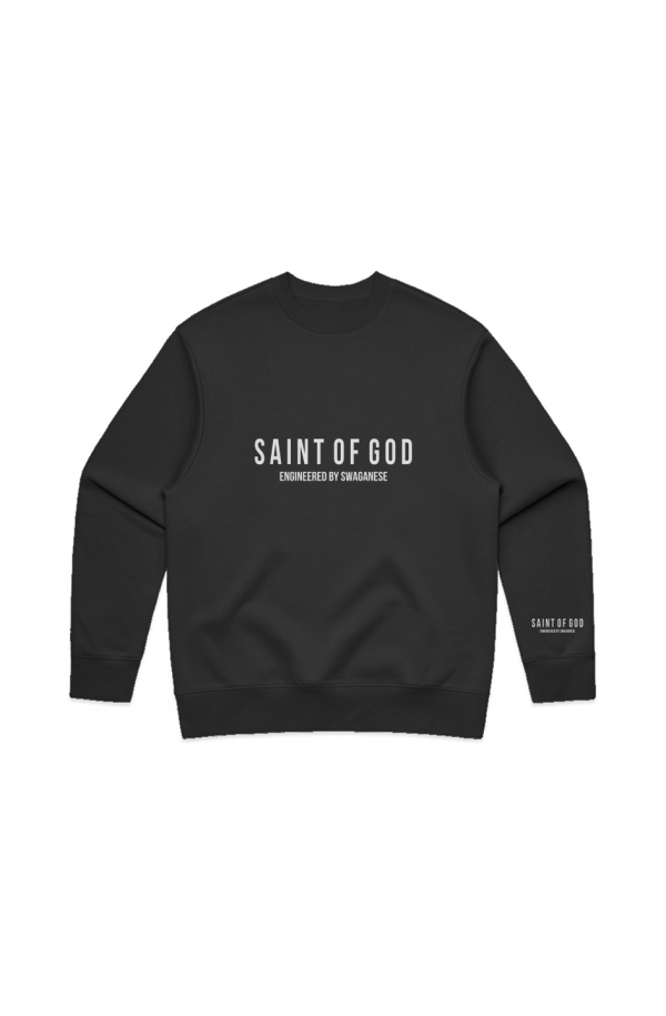 "Saint Of God" Heavy Crewneck (blk)