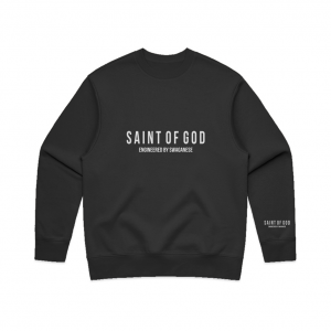 "Saint Of God" Heavy Crewneck (blk)
