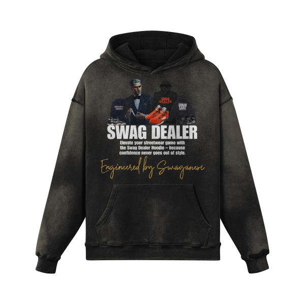 "Swag Dealer" Super Heavyweight Faded Hoodie - Image 2