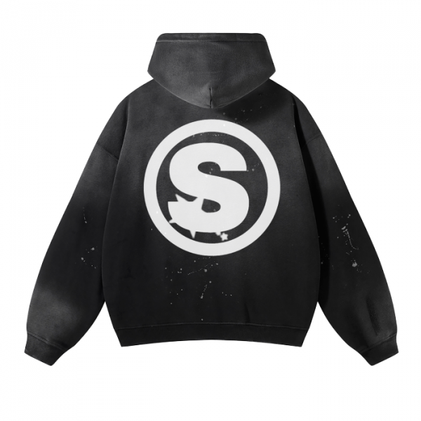 Engineered by Swaganese Vintage Wash Frayed Hoodie - Image 2