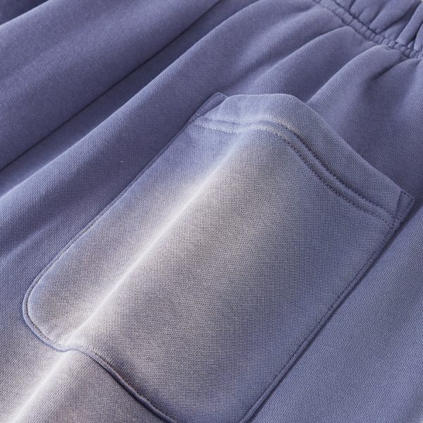 Auracle Washed Dyed Fleece Baggy Joggers (Denim Blue) - Image 5