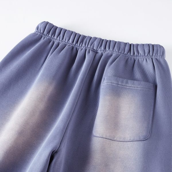 Auracle Washed Dyed Fleece Baggy Joggers (Denim Blue) - Image 7