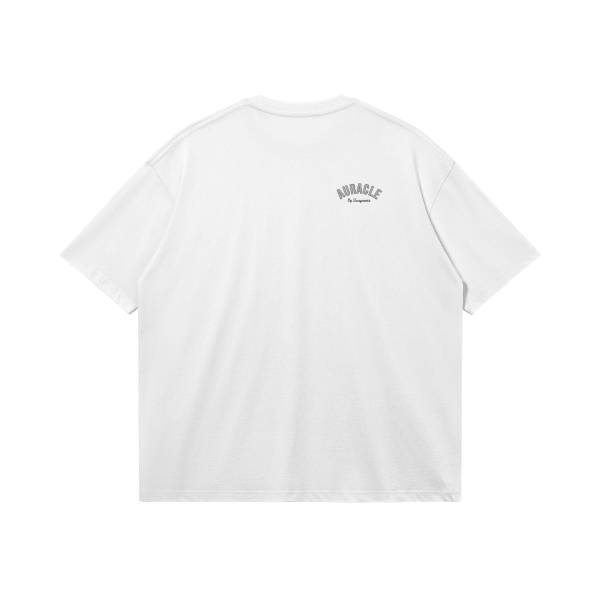Auracle Grey and White Boxy T Shirt - Image 2