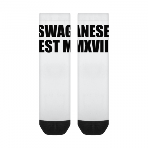 Swaganese Est MMXVII Blk & White Socks