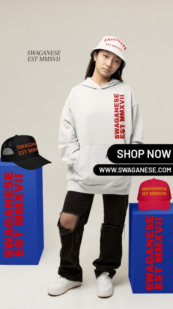 Swaganese Est MMXVII Oversize Stringless Hoodie