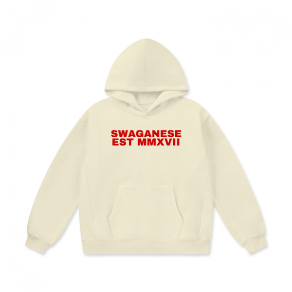 Swaganese Est MMXVII Oversize Heavyweight Fleece Hoodie - Image 2