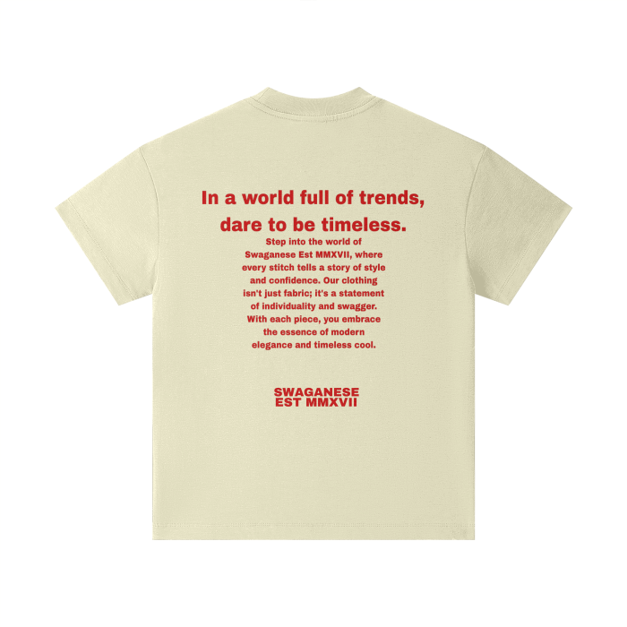 Swaganese Est MMXVII Kids Heavyweight 305G Earth Tone Cotton T-Shirt - Image 2