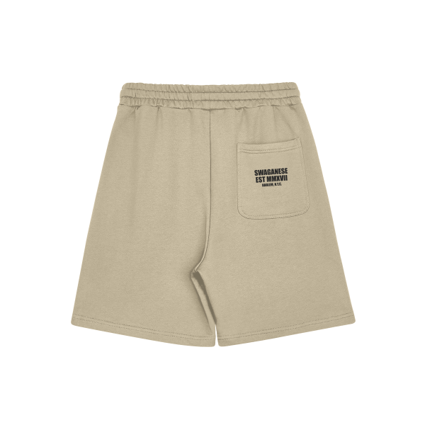 Swaganese Est MMXVII Raw Hem Short & T-Shirt Set (Khaki) - Image 4