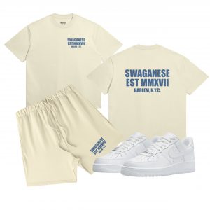 Swaganese Est MMXVII Harlem Nyc Oversized Short & T Shirt Set