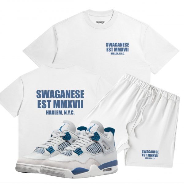 Swaganese Est MMXVII Harlem Nyc Oversized Short & T Shirt Set - Image 6