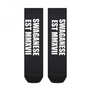 Swaganese Est MMXVII Crew Socks (White Logo)