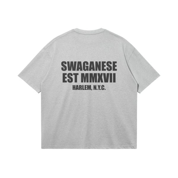 Harlem Nyc Swaganese Est MMXVII Boxy T-Shirt - Image 2