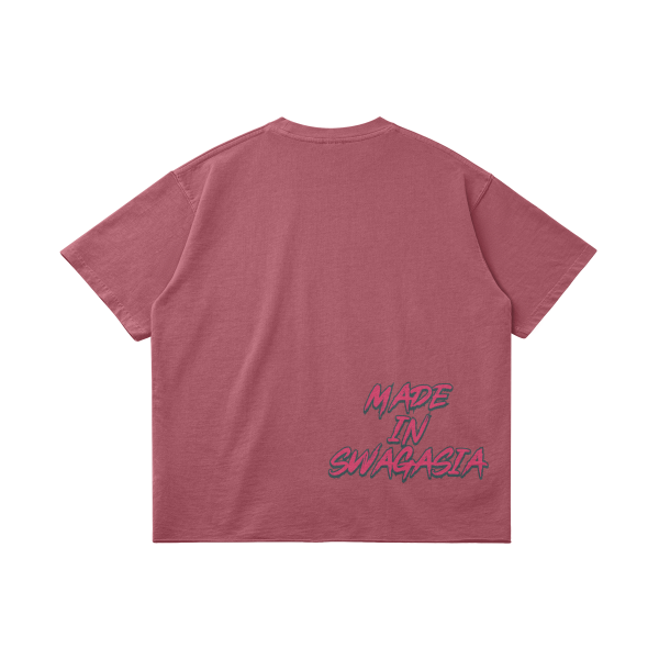Made In Swagasia Raw Hem Oversized Cropped T-Shirt - Image 4