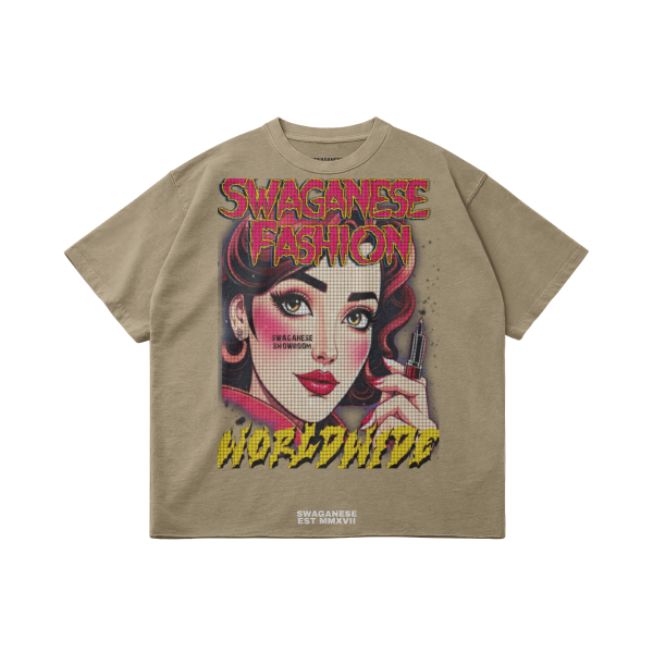 Swaganese Fashion Worldwide Raw Hem Cropped Boxy Tee - Image 3