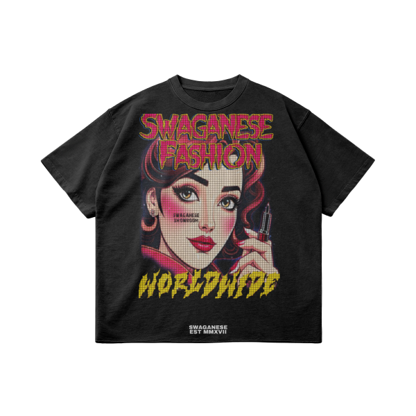 Swaganese Fashion Worldwide Raw Hem Cropped Boxy Tee - Image 9