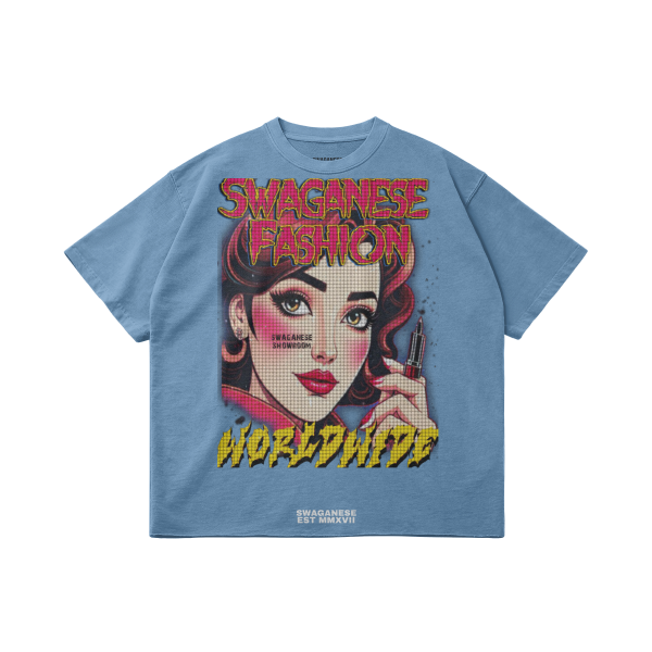 Swaganese Fashion Worldwide Raw Hem Cropped Boxy Tee - Image 5
