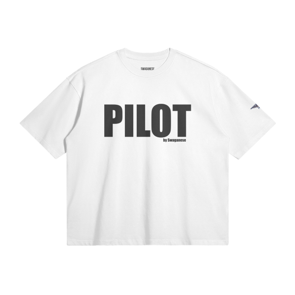 PILOT by Swaganese Boxy White T Shirt