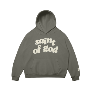 Saint Of God Pullover Grey Hoodie