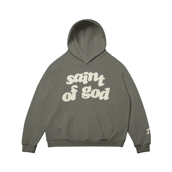 Saint Of God Pullover Grey Hoodie