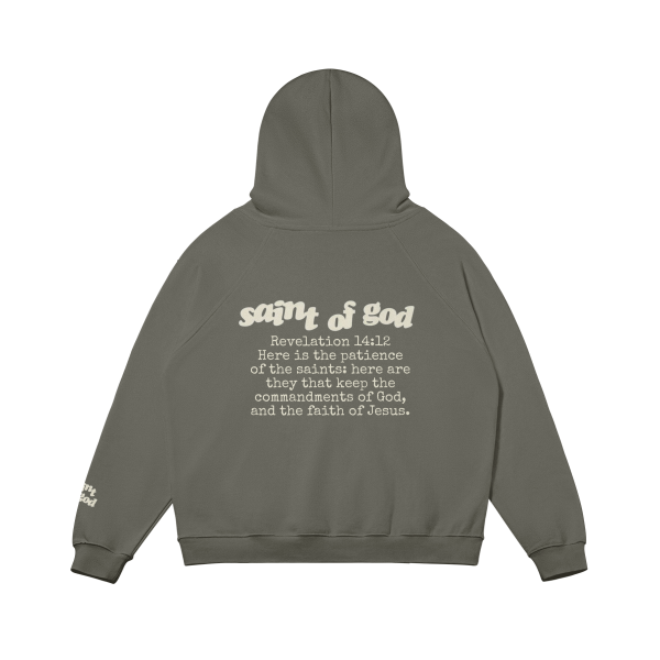 Saint Of God Pullover Grey Hoodie - Image 2