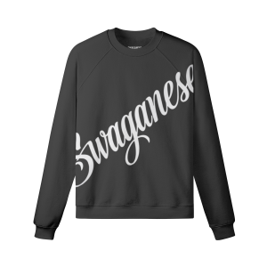 Swaganese Script Brush Fleece Sweater